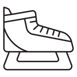 trazo de zapato de patinaje sobre hielo Diseño PNG