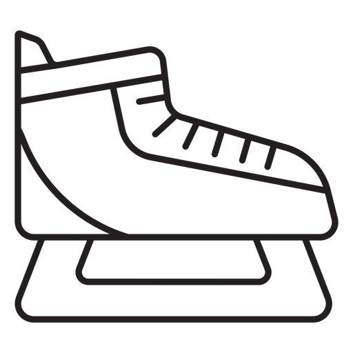 trazo de zapato de patinaje sobre hielo
