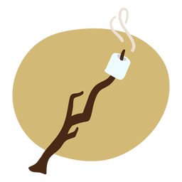 Queimando um marshmallow Desenho PNG