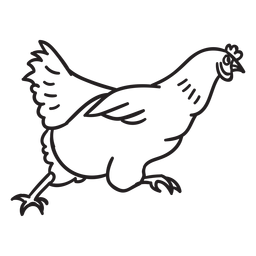 Farm pecking chicken vector - Transparent PNG & SVG vector file