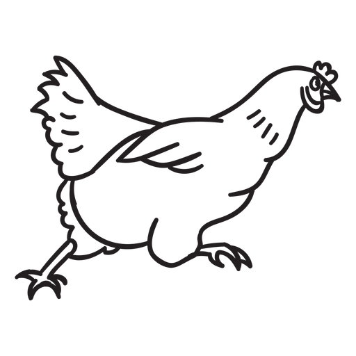 Chicken doodle sprint PNG Design