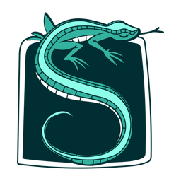 Lagartixa de rastreamento elegante Desenho PNG