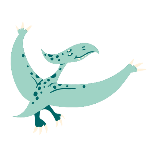 Cute dinosaur flying PNG Design