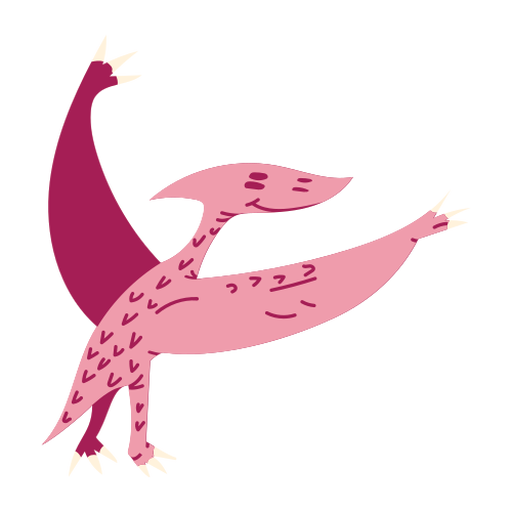 Cute flying dinosaur PNG Design