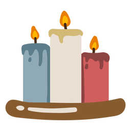Velas de cores diferentes Desenho PNG