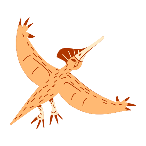 Drawn Pterodactyl Dinosaur PNG & SVG Design For T-Shirts