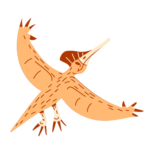 Dinosaurio volando lindo Diseño PNG