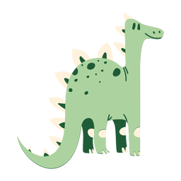 Dinosaur long neck standing Transparent PNG
