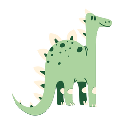 Dinosaurio de cuello largo de pie Diseño PNG