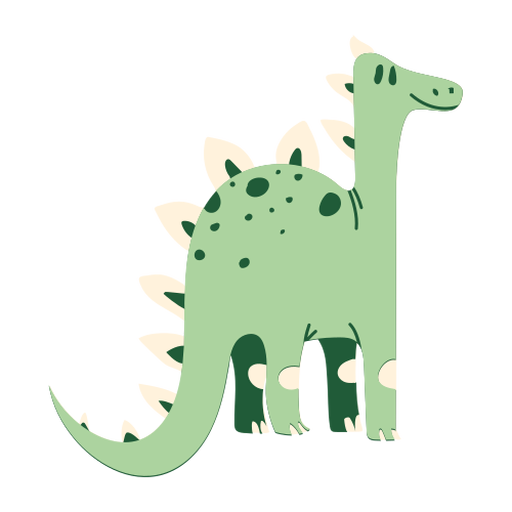 Dinosaur long neck standing PNG Design