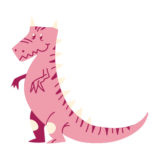 Design PNG E SVG De Dinossauro Rosa Para Camisetas