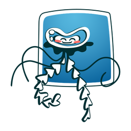 Água-viva sorrindo com estilo Desenho PNG