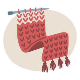 Otoño de tela de punto Diseño PNG