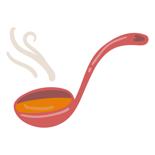 Ladle cooking soup PNG Design
