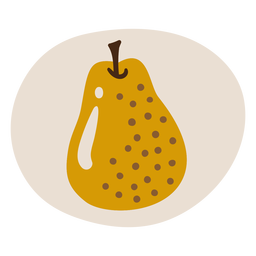 Comida de pera amarela Desenho PNG