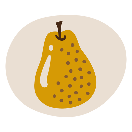 Comida de pera amarilla Diseño PNG