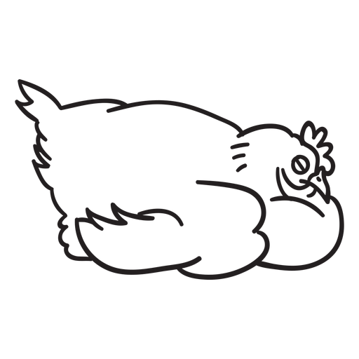 Schlafen Huhn friedlich PNG-Design