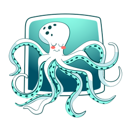 Schlafende Krake stilvoll PNG-Design