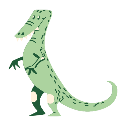 Stehender Cartoon-Dinosaurier PNG-Design