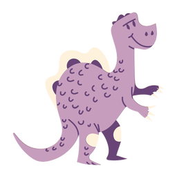 Vista lateral de dinossauro em pé Desenho PNG
