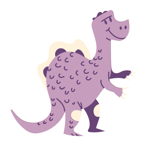 Vista lateral de dinossauro em p? Desenho PNG