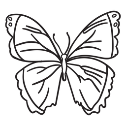 Stroke Butterfly Simple Transparent PNG & SVG Vector