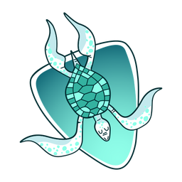 Ilustração de tartaruga elegante Desenho PNG