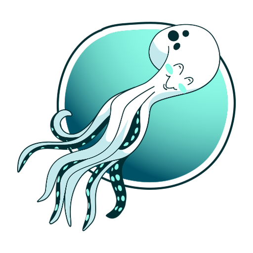 Ilustración de pulpo con estilo Diseño PNG