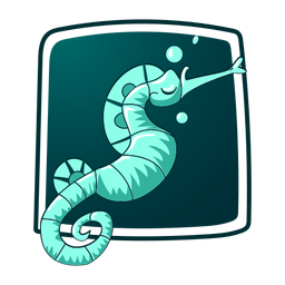 Stylish seahorse illustration PNG Design Transparent PNG