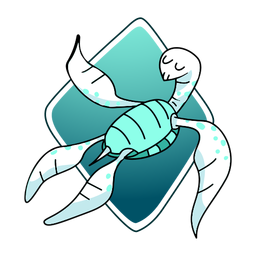 Stylish turtle sleeping PNG Design