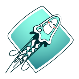 Swimming jellyfish stylish PNG Design