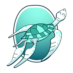 Swimming turtle stylish