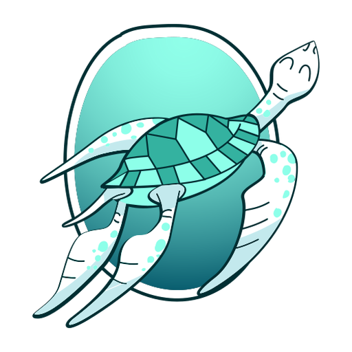 Tartaruga nadando com estilo Desenho PNG