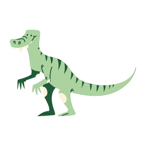 Baixe Dinossauro T-Rex Colorido em Estilo de Desenho Animado PNG