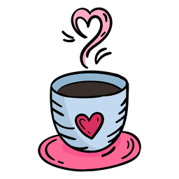 Download Coffee Cup With Heart Transparent Png Svg Vector File