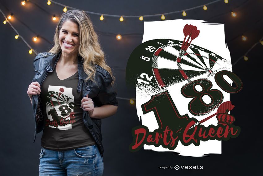 Design de camisetas Queen Darts Design de camisetas Queen Darts