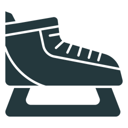 sapato de patinagem no gelo de cor escura Desenho PNG