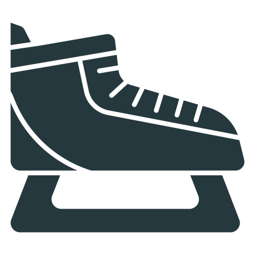 ice skating shoe dark-colored PNG Design