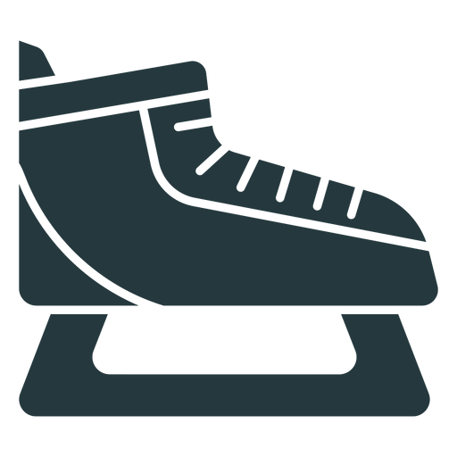 zapato de patinaje sobre hielo de color oscuro Diseño PNG