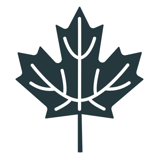 simple maple leaf dark-colored PNG Design