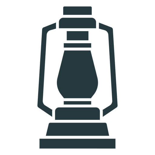 simple dark-colored lamp lantern PNG Design