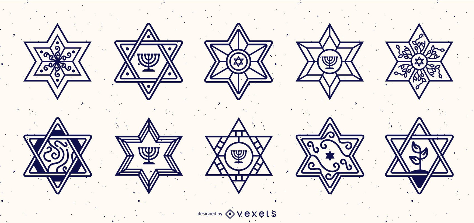 Cole??o Star of David Stroke Design