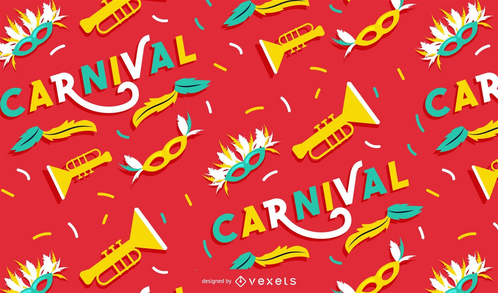 Diseño de patrón de fiesta de carnaval