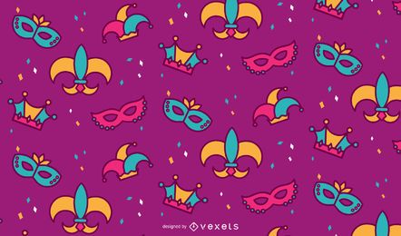 Buntes Musterdesign des Karnevals