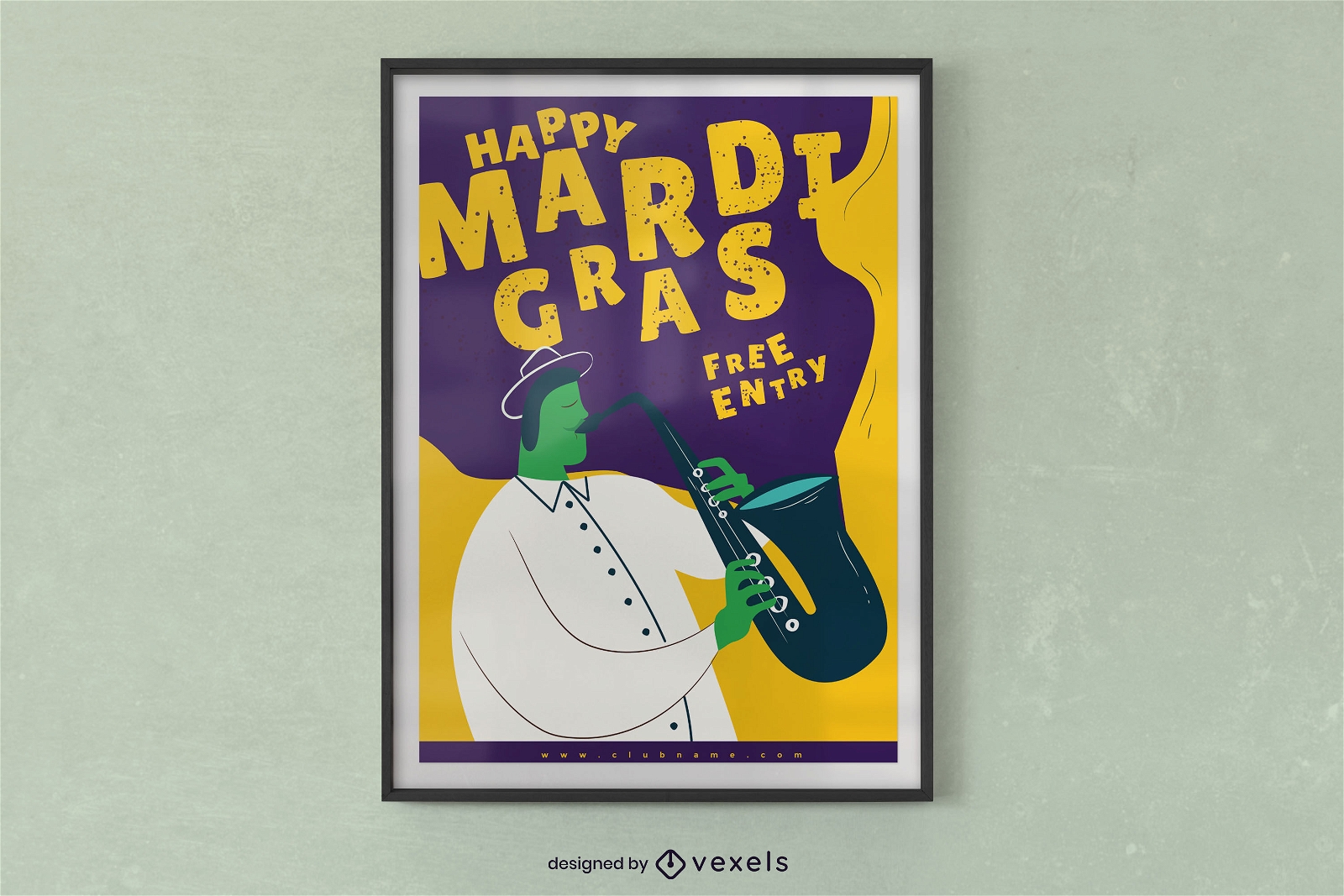 Mardi Gras Music Poster Design