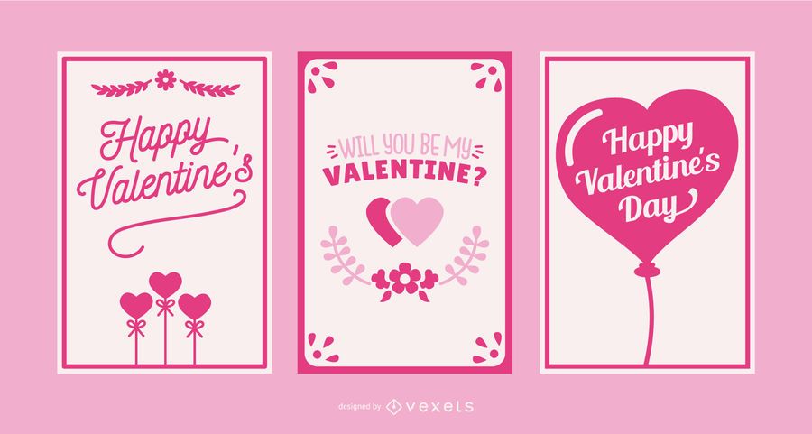 Valentine's day card set Valentine's day card set