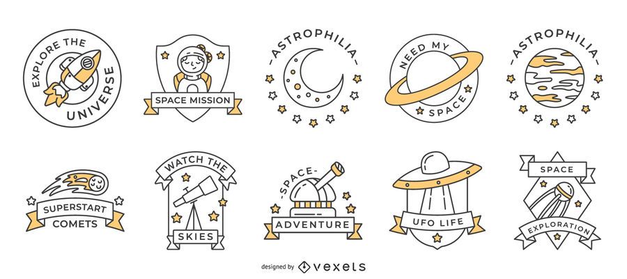 Paquete de insignias de espacio de trazo Paquete de insignias de espacio de trazo