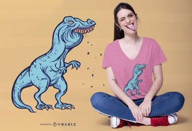 Design engraçado da camiseta F T-rex