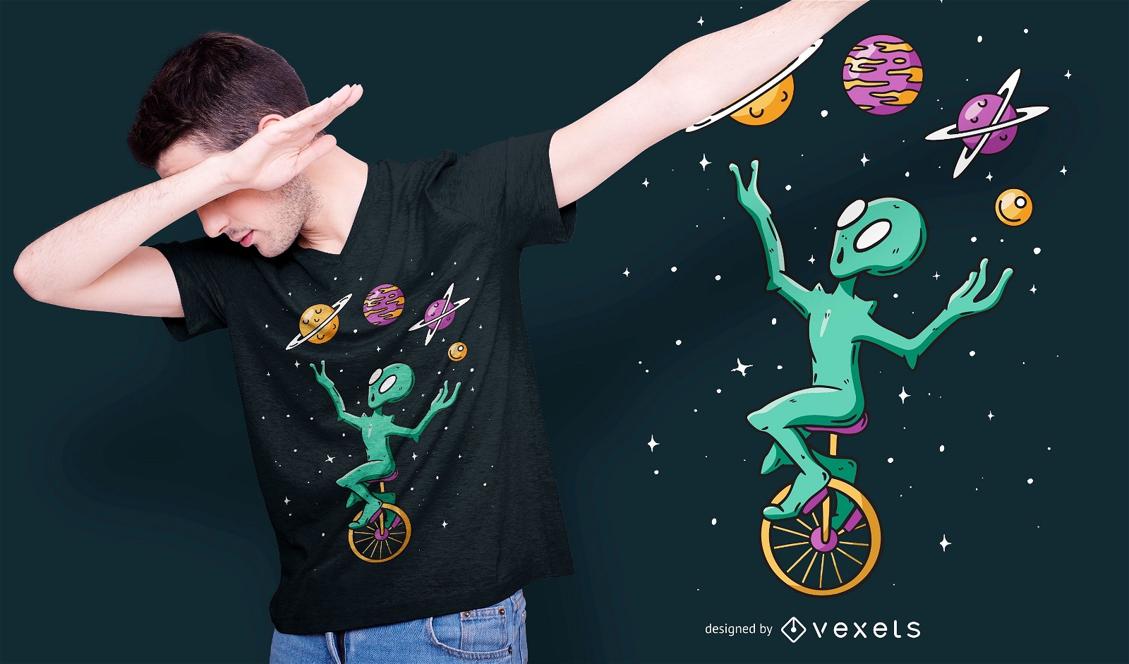 Alien Jongleur T-Shirt Design