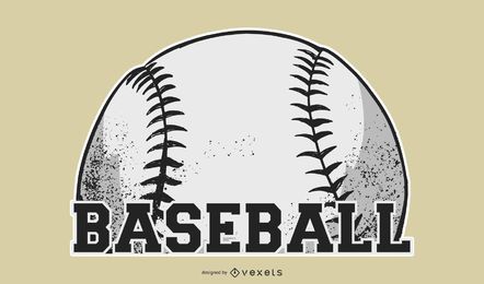 Diseño de etiqueta de pelota de béisbol Diseño de etiqueta de pelota de béisbol
